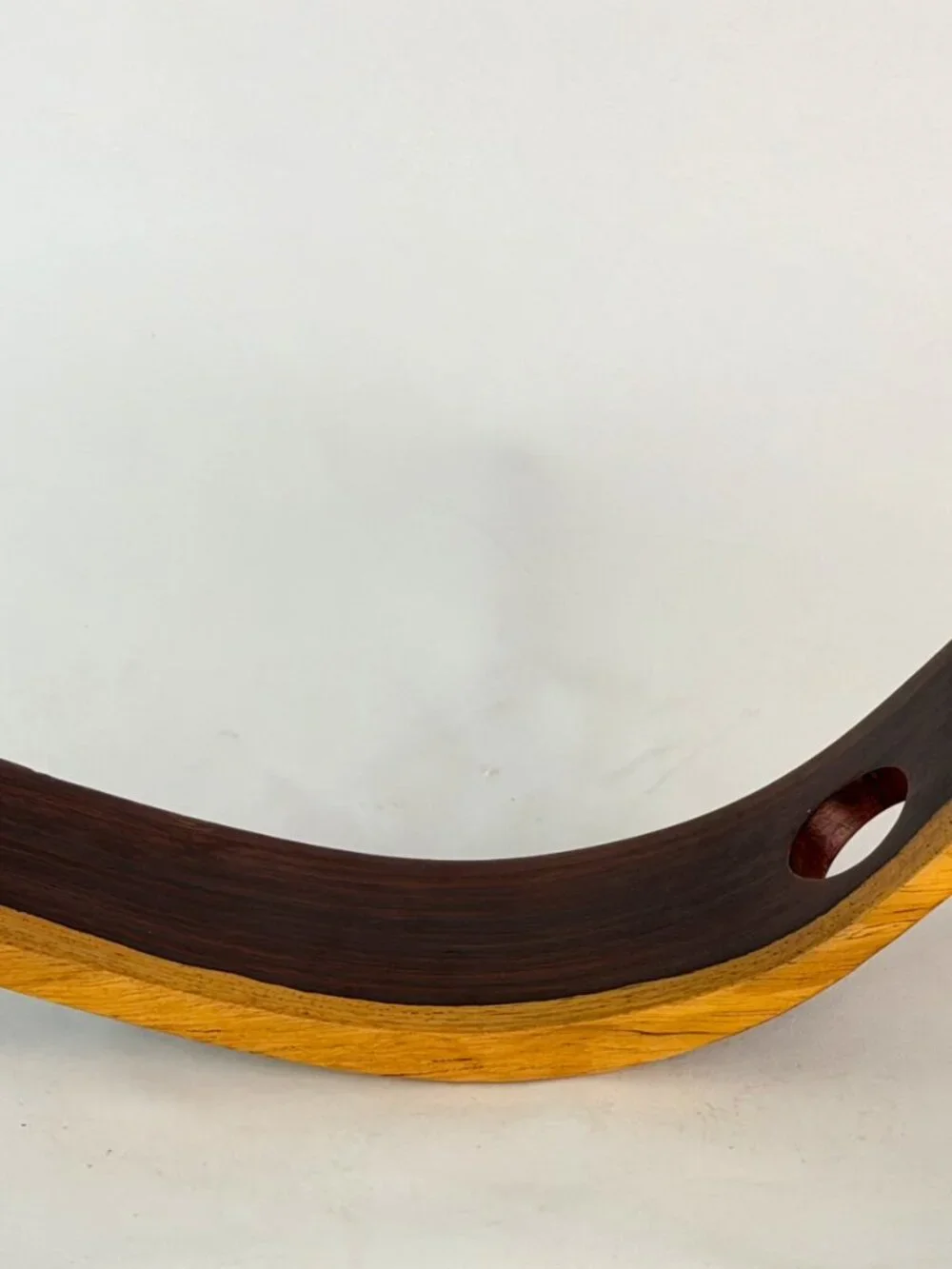 Balancing Wooden Wine Holder Curved Single Bottle Display Stand Unique Counterto